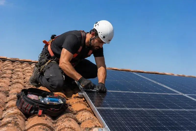 Maintenance et monitoring de panneaux solaires à Saint-Sauvant